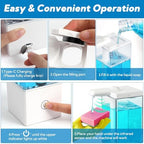 2 Pack Automatic Soap Dispenser Touchless, 16.5oz Rechargeable Liquid Hand Soap Dispenser for Kitchen Sink, Bathroom, Laundry Detergent Dispenser with 3 Adjustable Levels, Non-Slip Base - Image 4