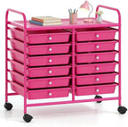 COSTWAY 12-Drawer Rolling Storage Cart, Utility Storage Organizer Cart by COSTWAY