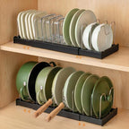 2 Pack Expandable Pot Lid Organizers with 10 Adjustable Dividers by Unknown