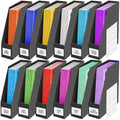 YOTINO Black Magazine Holder, 12 Pack Cardboard Magazine File Holders, Vertical Desktop File Holder Organizer, Sturdy Magazine Rack for Office, Home and Classroom by YOTINO