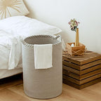 72L Woven Laundry Basket,Tall Wicker Laundry Basket for Blankets,Clothes,Pillows,Toys,Shoes Large Cotton Laundry Hamper for Bedroom Living Room Bathroom by Homlikelanfocusonhomestorageanddecorationfordecades
