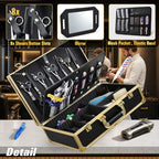 Yueieoun Barber Accessory Case with Mirror Barbers Briefcase Tool Case - Image 3