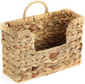 BTSKY Woven Magazine Holder, Hanging Water Hyacinth Mail Baskets for Wall by BTSKY