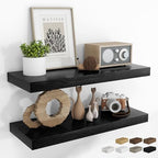 RICHFOCUS Bathroom Floating Shelves for Wall 2Pack|Black|32" L by RICHFOCUS
