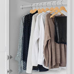 Casafield - 20 Natural Wooden Suit Hangers - Premium Lotus Wood with Notches & Chrome Swivel Hook for Dress Clothes, Coats, Jackets, Pants, Shirts, Skirts - Image 4