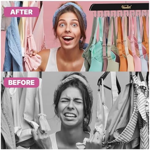 3 Pack Tank Top Hangers Space Saving, Bra Hangers for Closet Organizer, Bra Organizer for Closet, Space Saving Organizers and Storage for Dorm & Apartment for Tankto (Black) - Image 6