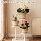 Woven Plant Basket,Round Seagrass Wicker Planter for Indoor - Image 3