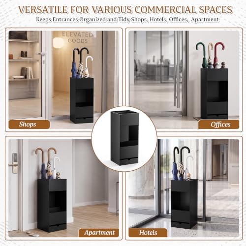 Black Acrylic Umbrella Stand Organizer 22 Inch Umbrella Holder Rack - Image 4