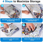 Vacuum Storage Bags for Travel with Rechargeable Cordless Pump, Space Saver Compression Bags for Clothing, Luggage Packing and Seasonal Storage(15 Combo Travel Size) - Image 4