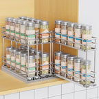 Mystozer Pull Out Spice Rack Organizer for Cabinet, Slide Out Spice Racks by Mystozer