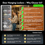 PAULONE Over the Door Organizer Heavy Duty – 96 Lbs Capacity 20 Pair Shoe Rack with Multi-Size Pockets Fits Tall Boots up to 11.8", Breathable Mesh, Metal Hooks – Also for Bags, Toys, Toiletries - Image 3