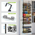 9-Tier Over Door Pantry Rack, Heavy Duty Metal Organizer for Kitchen - Image 2