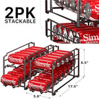 Simple Houseware 2-Pack Stackable Beverage Soda Can Dispenser Rack, Bronze - Image 2