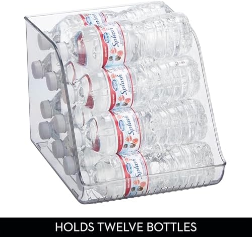 iDesign Plastic Water Bottle Organizer for Fridge, Clear, 4-Pack - Image 5