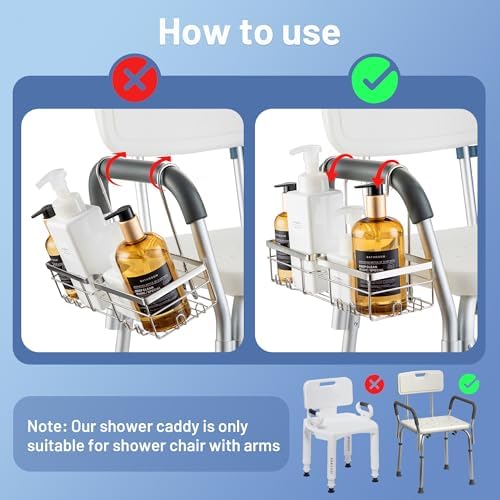 YUOROS 304 Stainless Steel Shower Caddy for Shower Chair - Image 4