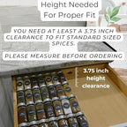 Sweet Living 4 tier spice rack drawer organizer for Kitchen Cabinets | Wooden spice drawer organizer, Space-Saving kitchen drawer organizer for Neat In-Drawer Spice Storage - Image 3
