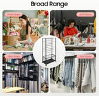 Double-Sided 16-Layer Ribbon Holder Organizer Rack with Wheels Floor Standing Wrapping Paper Display Shelf for Florist Craft Room Cake Shop, 110lbs Load-Bearing Capacity - Image 7