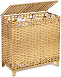 Laundry Hamper with 3 Removable Liner Bags, 132L Laundry Sorter with Lid by Hermina