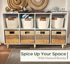 CHI AN HOME 11x11 Wicker Storage Cubes Storage Baskets For Shelves Set 4 - Image 3