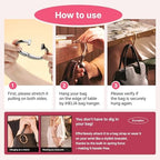 Purse Hook Hanger for Table (Modern) - Premium Bag Holder w/Ergonomic Bracelet Oval Design (Black) - Image 3
