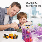 7 Layers Stackable Storage Container, 70 Adjustable Compartments (Purple) Stackable Storage Container, Perfect for Kids Toys, Art Crafts, Jewelry, Supplies, Mini Case & Letter Sticker Included - Image 7