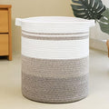 OIAHOMY 58L Laundry Baskets-Laundry Hamper, Storage Basket with Handles, Decorative Basket for Living room, Woven Storage Basket for Toys Bin, Pillows, Blankets, Clothes-18x16in-Gradient Brown by MasterofSpaceOptimization