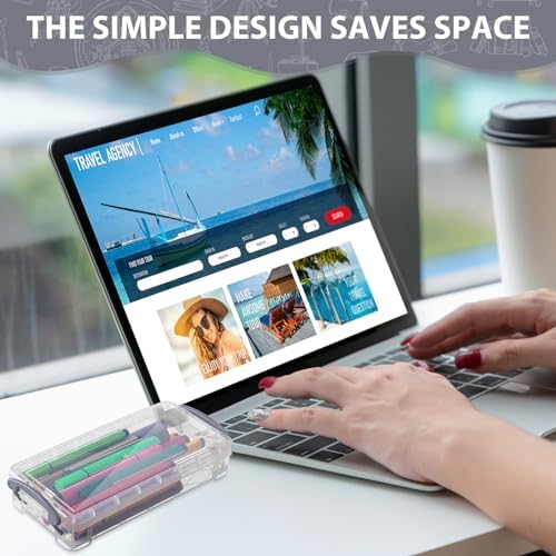 Gueevin 24 Pcs Pencil Box Clear Plastic Pencil Case, Gray - Image 6