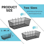 Sieral 4 Pcs Metal Pegboard Baskets Wire Organizer, Small, Medium, Black - Image 2