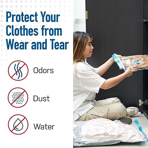 Spacesaver Vacuum Storage Bags with Hand Pump, Jumbo, 10 Pack - Image 6