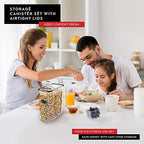 DWËLLZA KITCHEN Cereal Containers Storage 3 Pack 135 fl. oz Cereal Dispenser Countertop, Airtight Food Storage Containers for Pantry Organization and Storage, Bpa-Free with Marker & Labels - Image 2
