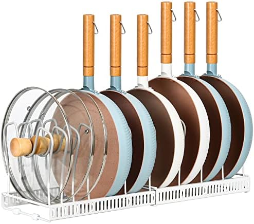 ROOHUA Pot and Pan Lid Organizer Rack for Under Cabinet, 12"-23" Expandable by ROOHUA