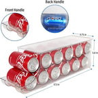 Soda Can Organizer with Lids, Stackable Soda Can Dispenser for Refrigerator, Clear Can Holder Organization and Storage Bins for Fridge, Kitchen, Countertop, Drink Pantry Organizers, Holds 12 Cans Each - Image 3