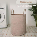 JMvicyroam 80L Cotton Rope Laundry Basket Hamper, Oatmeal - Image 5
