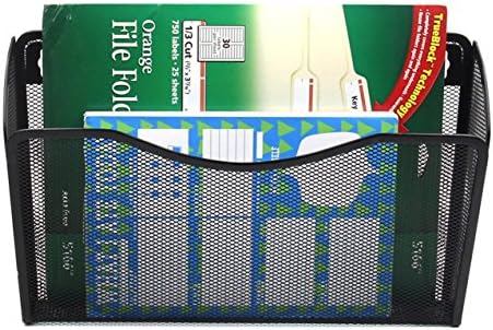 YBM Home Mesh Wall Mount File Organizer Holder for Home and Office, Single Pocket Hanging File Holder for Folders, Documents, Letters, and Magazines, Black 2 Pack - Image 4