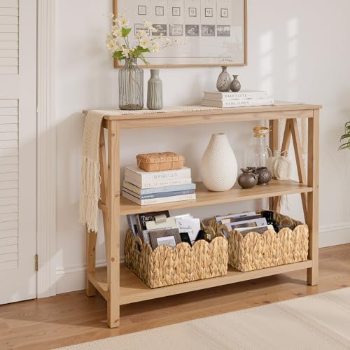 StorageWorks Wicker Baskets for Nursery, Water Hyacinth Scalloped Baskets - Image 6