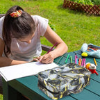 YOUSHARES 300 Slots Color Pencil Case - Pen Case Organizer with Handy Wrap & Zipper, Multilayer Holder for Prismacolor Colored Pencils & Gel Pen (Marble Gray) - Image 6