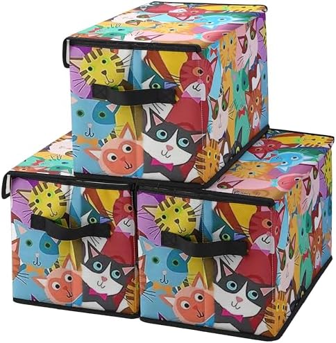 Stackable Clothes Storage Bins with Lids 3 Pack by BestSellers
