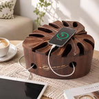 Acacia Wood Cable Management Box, Wooden Hider & Organizer for Power Strip by Unknown