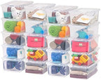 IRIS USA 6 Qt Clear Storage Box, BPA-Free Plastic Stackable Bin with Lid, Containers to Organize Shoes and Closet Shelves, Classroom Organization Teacher Tools, Game Storage, 720 Pack by IRISUSA