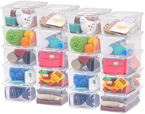IRIS USA 6 Qt Clear Storage Box, BPA-Free Plastic Stackable Bin with Lid, Containers to Organize Shoes and Closet Shelves, Classroom Organization Teacher Tools, Game Storage, 720 Pack by IRISUSA