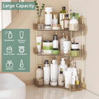 Webetop 3 Tier Corner Bathroom Organizer Countertop for Skincare & Dresser - Image 3