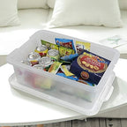 14 Quart Clear Storage Box, Underbed Plastic Latch Box with White Lids, 2-Pack - Image 7