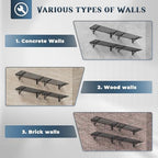 Jusgym 4 Pack Garage Shelving Wall Mounted with 16 Hooks, 1.5x4ft, 1000lbs - Image 6