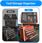 68PCS Tool Box Organizer, 5 Size Toolbox Drawer Organizer Tray, Desk Drawer Organizers, Garage Organization for Tool Chest Workbench Small Parts Widget - Image 5