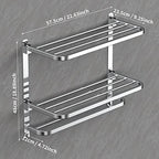 CAXIMSY 22.8Inch Towel Rack for Bathroom and Lavatory Towel Hanger with Wall Mount Towel Bars 304 Stainless Steel No Drill (Collapsible Towel Rack) - Image 5