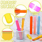 48 Sets 48 Travel Toothbrush Holder with 144 Pencils Multipurpose Toothbrush Case with Ventilation Hole Plastic Toothpaste Boxes Containers Portable Dust-Proof Tooth Brush Cover Protector for School - Image 3