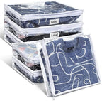 Hoolerry 6 Pcs Clear Plastic Clothes Storage Bags, 14.2 x 12 x 3.2 Inch by Hoolerry