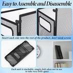 2 Pack Hanging File Holder, 10 Hanging Folders,Black,Small - Image 5