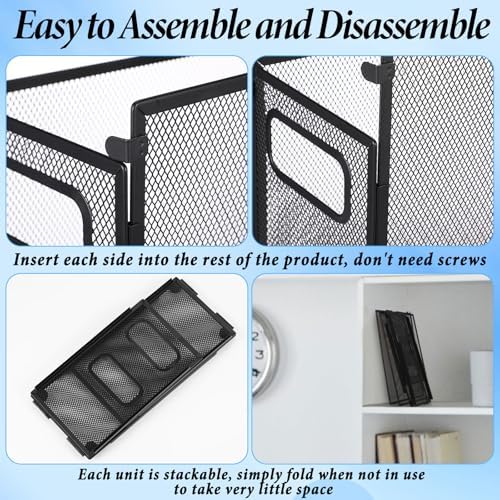 2 Pack Hanging File Holder, 10 Hanging Folders,Black,Small - Image 5