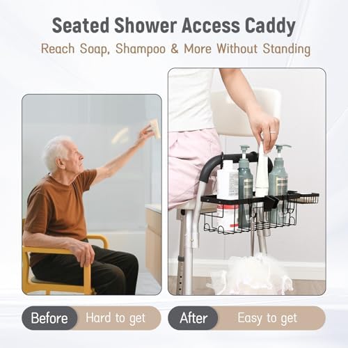 TYYIHUA Shower Caddy Basket Hanging on Shower Chair Arms - Image 2